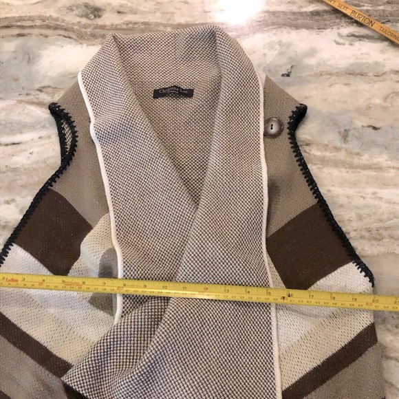 ☀️ Christina Lee Sleeveless Shawl Wrap Style in Creamy Browns - Picture 9 of 9